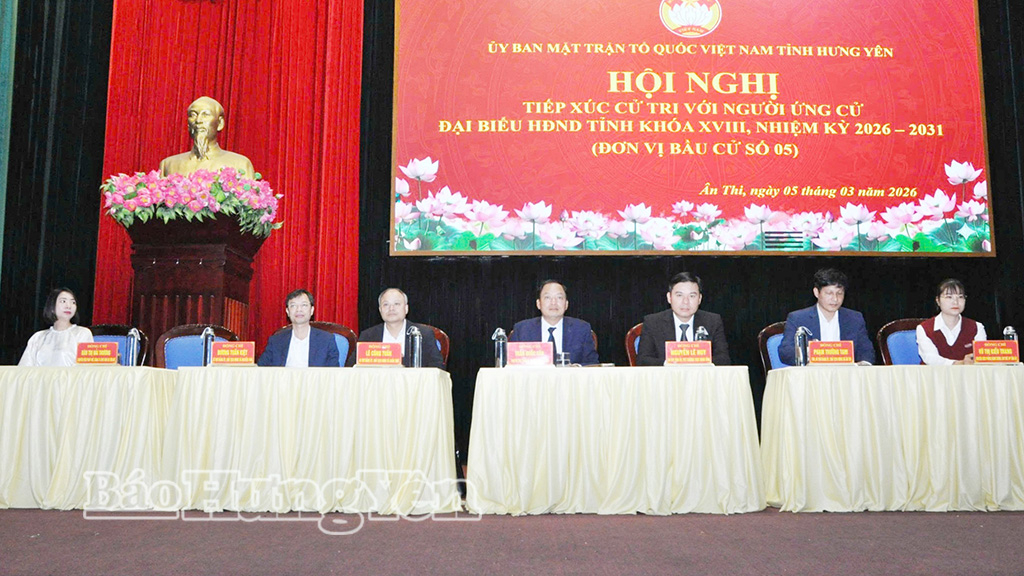Hội nghị tiếp xúc cử tri với người ứng cử đại biểu HĐND tỉnh khóa XVIII, đơn vị bầu cử số 5