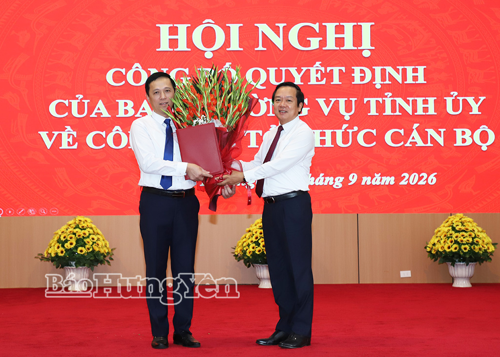 Công bố quyết định của Ban Thường vụ Tỉnh ủy về công tác cán bộ