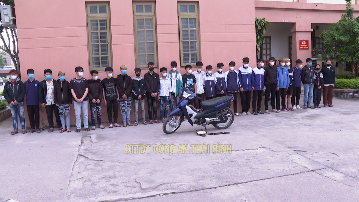Công an tỉnh Thái Bình khẩn trương điều tra vụ thanh thiếu niên gây rối trật tự công cộng trên địa bàn huyện Thái Thụy.