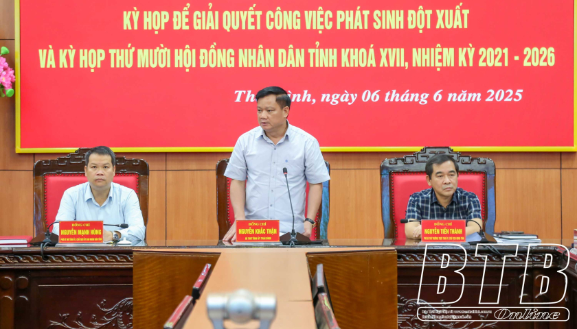 Thống nhất nội dung, chương trình kỳ họp để giải quyết công việc phát sinh đột xuất và kỳ họp thứ mười của HĐND tỉnh