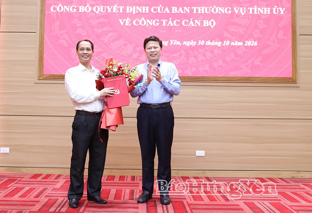 Công bố quyết định của Ban Thường vụ Tỉnh ủy về công tác cán bộ
